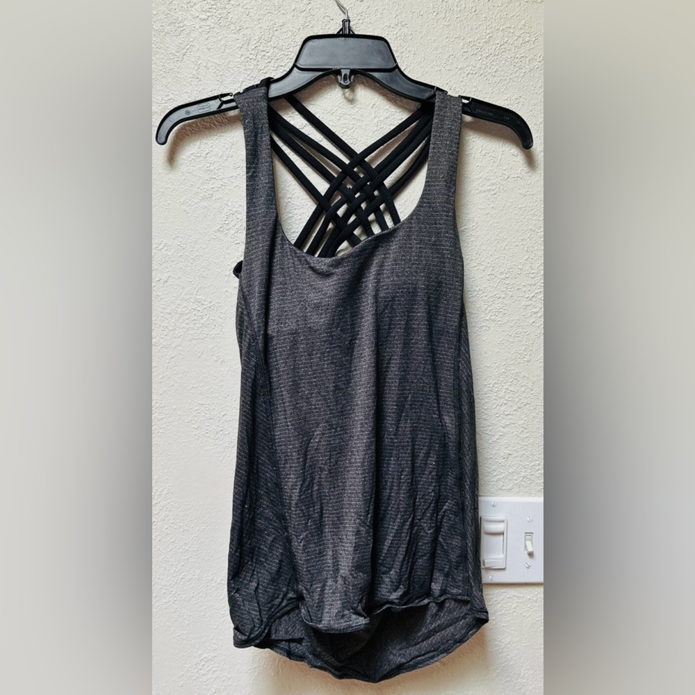 LULULEMON Women's Gray Strappy Back Top
